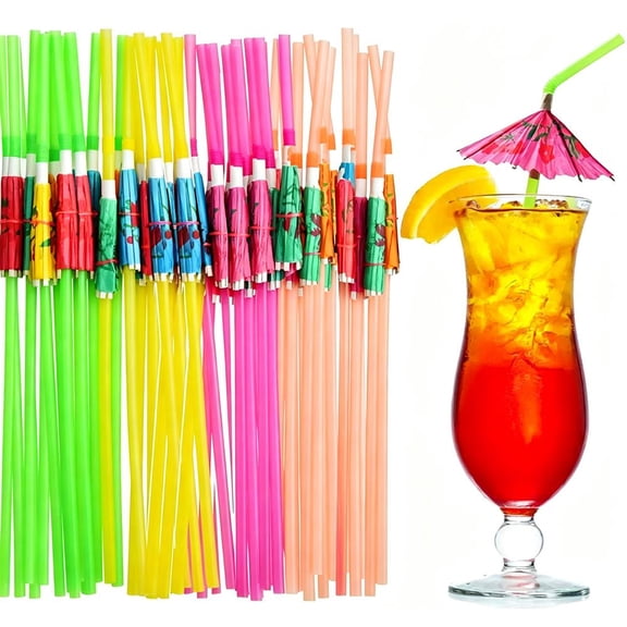 Cocktail Umbrellas for Drinks Garnish, 4 IN Mini Paper Drink Umbrellas Cocktail Picks, Decorative Umbrella Toothpicks Fruit Sticks, Party Decorations Accessories