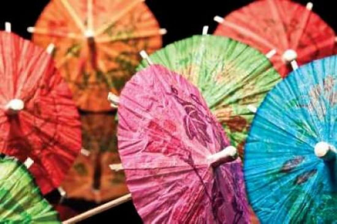 Cocktail Umbrellas III Canvas Art - C Thomas McNemar (24 x 36)