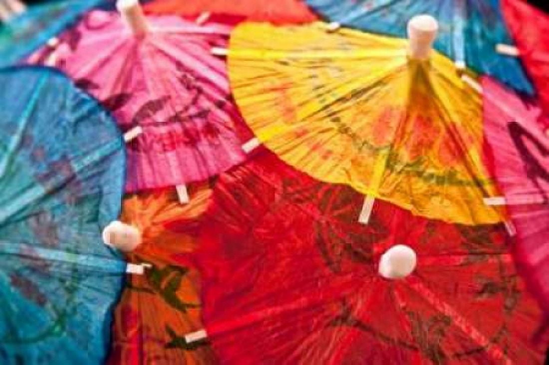 Cocktail Umbrellas IV Canvas Art - C Thomas McNemar (12 x 18)