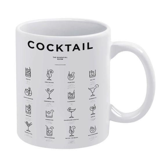 Cocktails Definition Print, Alcohol Art, Cocktail Funny Gift,Funny Coffee Mug,Man Cave Prints,A Happy Cup for Children,The Best Gift for Colleagues,Parents,And Grandparents, 110z Men And Women