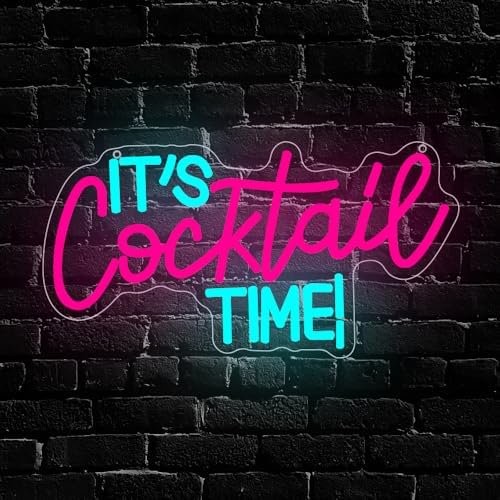Cocktails Neon Sign, Cocktail Bar LED Neon Light for Wall Decor Dimmable Led Light Up Sign for Home Beer Bar Pub Night Club Party Man Cave Decoration Gift USB Powered(14.2"*7.5")