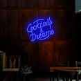 thumbnail image 1 of Cocktails and Dreams Neon Sign (Iceblue, 20"(W)x18.5"(H)), 1 of 10