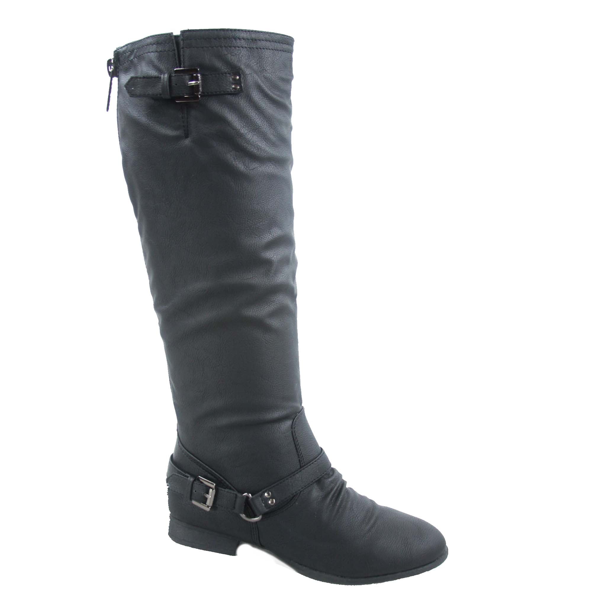 Back zipper riding boots deals