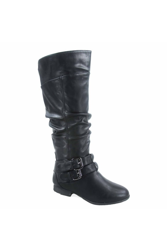 Women's Slouch Boots, Block Chunky Black, 9