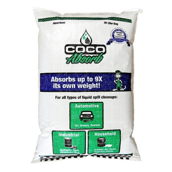 Coco Absorb CCA-35LT-GBAG-C Coco Absorb All-Natural Absorbent, 35-Liter - Quantity 1