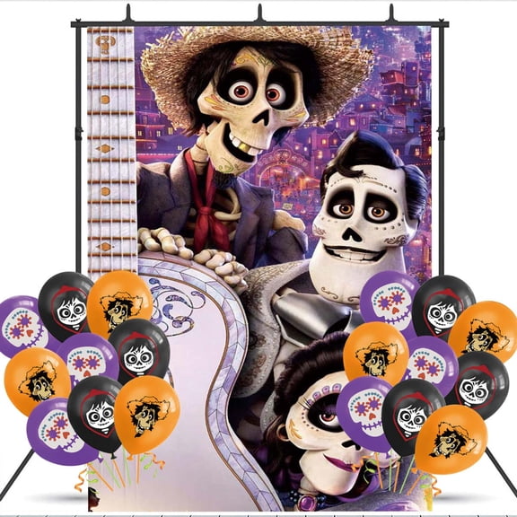 Coco Backdrop Balloons Banner Party Decorations Taspestry Wall Decor Background Poster Supplies