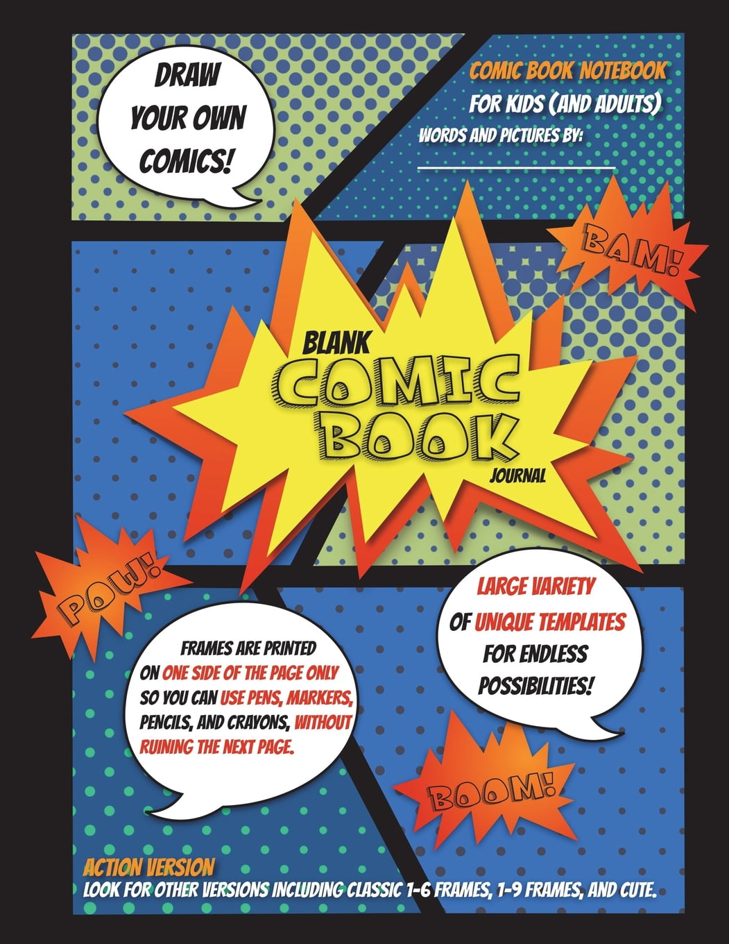 Coco Blank Books and Journals: Blank Comic Book for Kids: Draw Your Own  Comics, Action Version Comic Notebook: Possibly One of the Best Blank Comic  Book Journal Notebooks for Kids and Adults