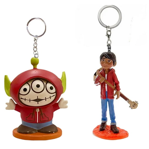 Coco Boy Miguel & Toy Story Alien As Miguel Key Ring Keychain Figure Figurine 3 New