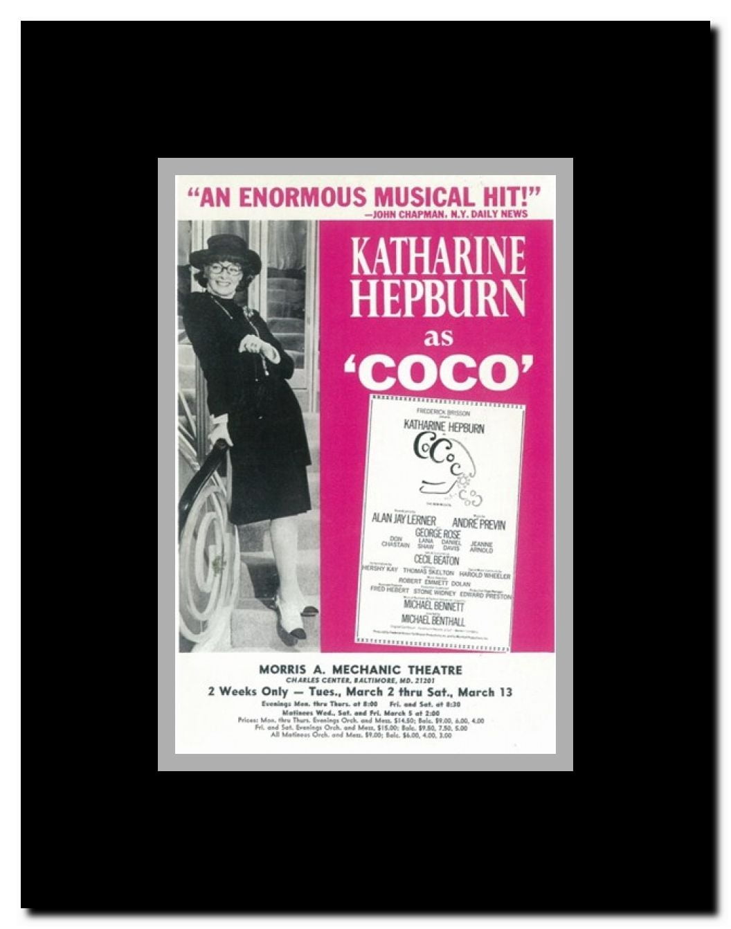 Coco (Broadway) Framed Movie Poster