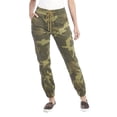 thumbnail image 1 of Coco + Carmen OMG Shani Drawstring Joggers (Green Camo, S/M), 1 of 2