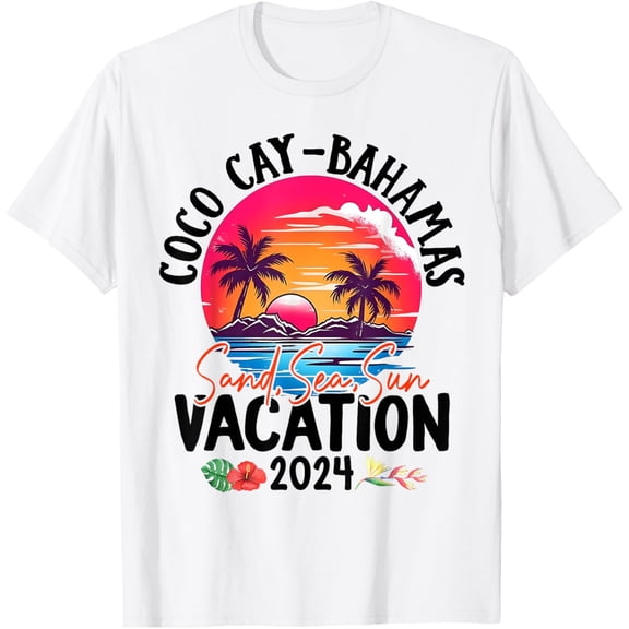 Coco Cay Bahamas 2024 Family Friends Group Vacation Matching T-Shirt mens t shirt，white，women，funny，misfits，men，journey
