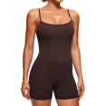 thumbnail image 1 of Coco&Chic Womens Butterluxe Athletic Adjustable Strap Rompers Workout One Piece Sleeveless Jumpsuits Padded Bodysuit Shorts, 1 of 11