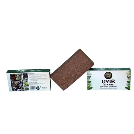 Coco Coir 1 LB Brick (Single Pack) - Premium Coco Coir for Plants, Herbs, & Gardening - Sustainable Coco Coir Brick with Low EC & pH Balance - Compressed for Superior Planting and Growth.
