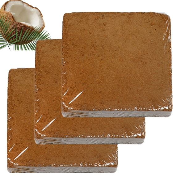 Coco Coir Bricks, Natural Organic Compressed Coconut Coir Fiber for Plants & Gardening, High Nutrition Coconut Plant Soil, Potting Soil Substrate, Herbs