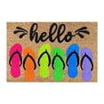 thumbnail image 1 of Coco Coir Door Mat, Hello Summer Welcome Doormat, Non-Slip Indoor/Outdoor Entry Mat, Easy to Clean, Durable Home Decor for Entrance, 1 of 8