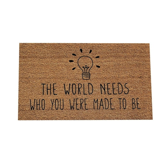 Coco Coir Door Mat Welcome Doormat (15" x 24"), Doormat Entrance Welcome Floor Front Door Mat