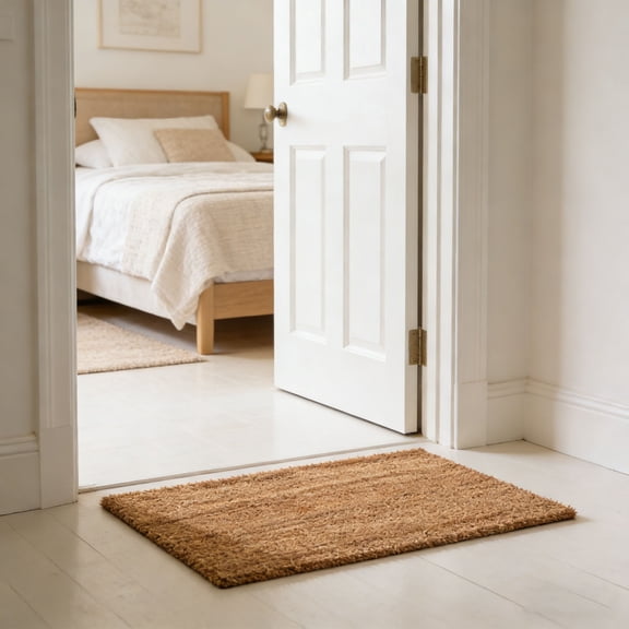 Coco Coir Doormat, Plain Tan Coconut Fiber Floor Mat, Non-Slip Heavy Duty Backing, Weather Resistant Durable Entry Mat For Indoor Outdoor Front Door Entrance 15.75X29.53" Home Decor