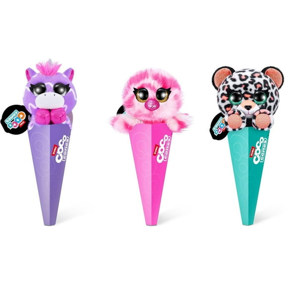 Coco Cones Surprise Neon Series Plush 3-Pack (3 RANDOM Plush)