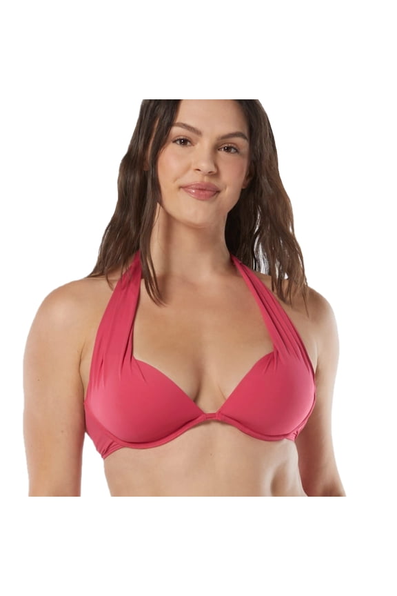 Coco Contours Cameo Halter Bra Sized Underwire Push Up Bikini Top 12/36C