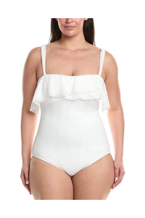 womens Agate Lace One-Piece, 8/32D, White
