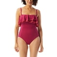 thumbnail image 1 of Coco Contours womens  Agate Ruffle Bandeau One-Piece, 14/38C, 1 of 3