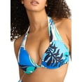 thumbnail image 1 of Coco Contours womens  Cameo Halter Bikini Top, 8/32C, Blue, 1 of 6