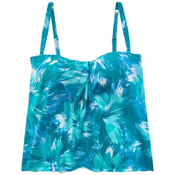 Coco Contours womens  Clarity Tankini, 16/40C, Green