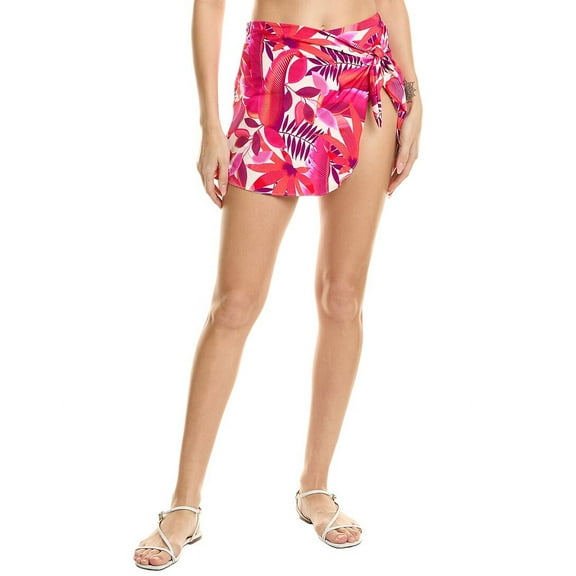 Coco Contours womens  Halo Sarong Bikini Bottom, l, Pink