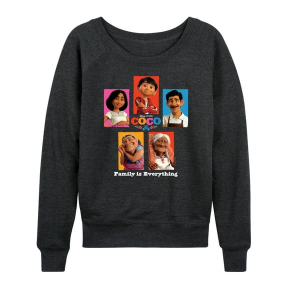 Coco - Family Is Everything - Women's Lightweight French Terry Long Sleeve Shirt