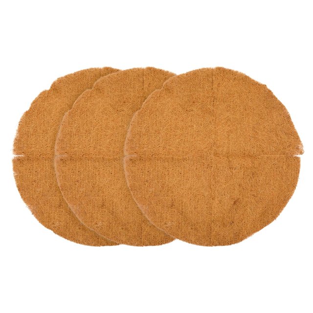 Coco Fiber Liner for 12” to 16” Hanging Metal Basket (24 in, 3 Pack)