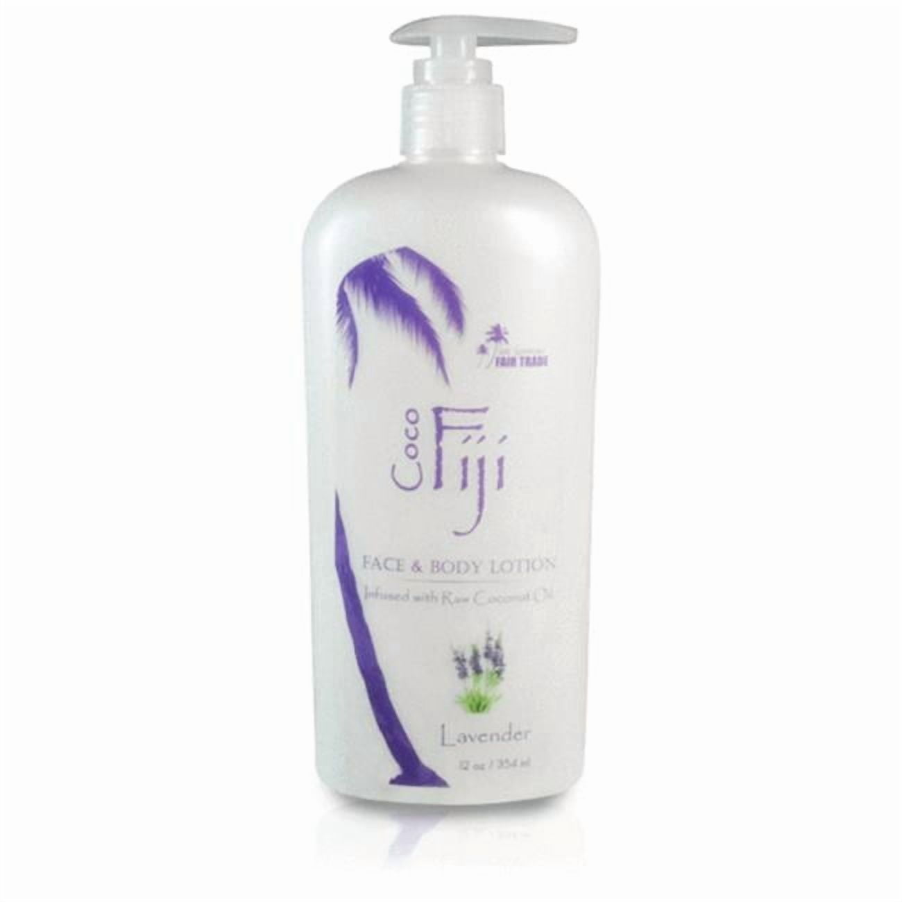 Coco Fiji  12 oz Infused Face & Body Lotion with Raw Coconut Oil, Lavender
