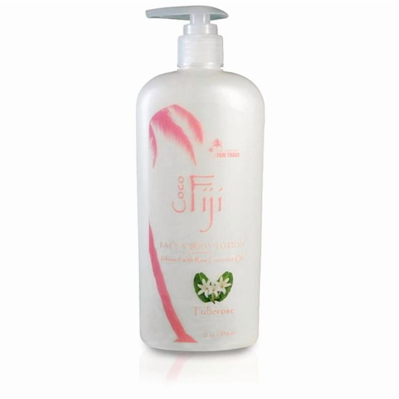 Coco Fiji  12 oz Infused Face & Body Lotion with Raw Coconut Oil, Tuberose