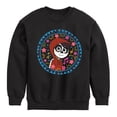 thumbnail image 1 of Coco - Floral Circle Miguel - Toddler And Youth Crewneck Fleece Sweatshirt, 1 of 5