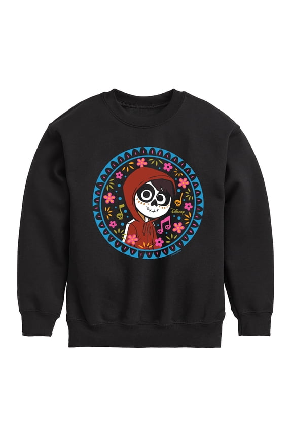 - Floral Circle Miguel - Toddler And Youth Crewneck Fleece Sweatshirt