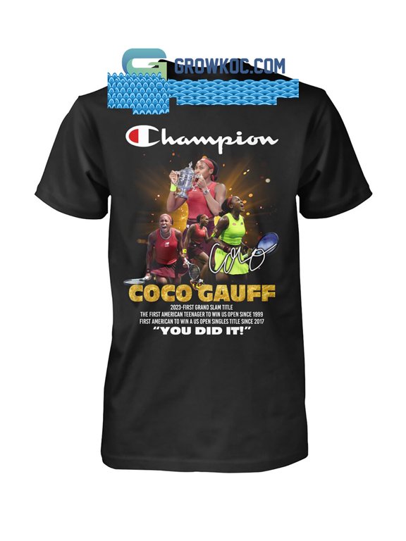 Coco Gauff Champions First Grand Slam Title Shirt Hoodie T-Shirt