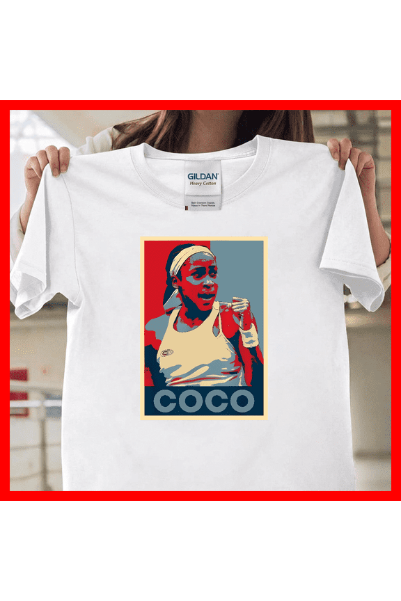 Coco Gauff Hope Tennis Graphic Vintage Sports Athlete Retro Fan Gift T2276 Unisex Graphic T-Shirt Soft Cotton, Sizes S-5XL