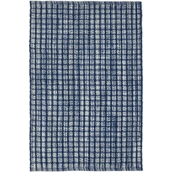 Dash & Albert Coco Handwoven Indoor/Outdoor Rug, 2' 6" x 12', Blue