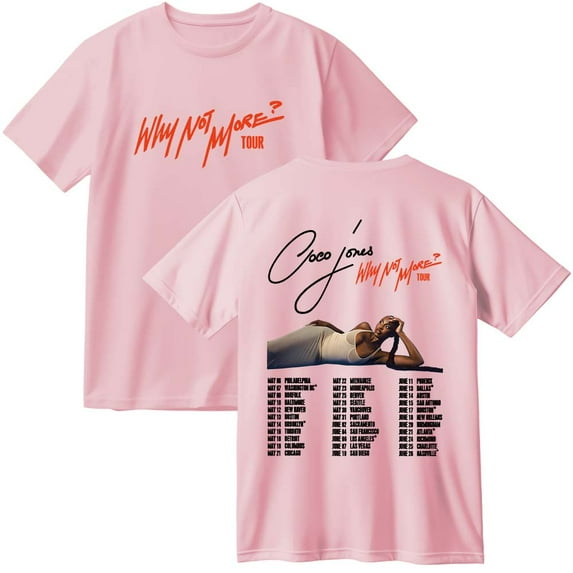 Coco Jones Why Not More Tour Merch Cotton T-Shirt Women Men Casual Crewneck Short Sleeve Tee