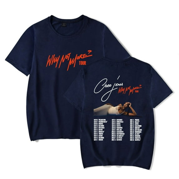 Coco Jones Why Not More Tour Merch T-Shirt Women Men Casual Crewneck Short Sleeve Fashion Tee