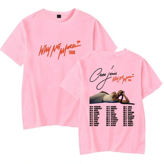 Coco Jones Why Not More Tour Merch T-Shirt Women Men Casual Crewneck Short Sleeve Fashion Tee