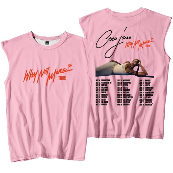 Coco Jones Why Not More Tour Merch Tank Tops Sleeveless Sport Vest Women Men Outdoor Sportwear