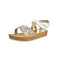 thumbnail image 1 of Coco Jumbo Girls' Glitter Strap Sandals Color: white Size: 7 toddler, 1 of 1