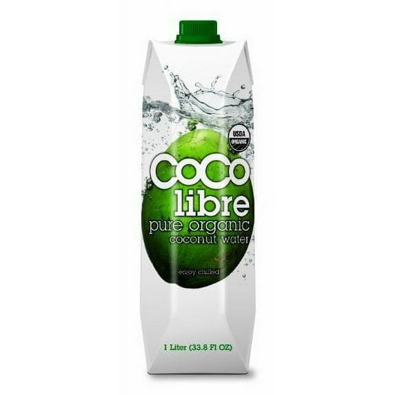 Coco Libre Pure Coconut Water - Case of 12 - 33.8 Fl oz.