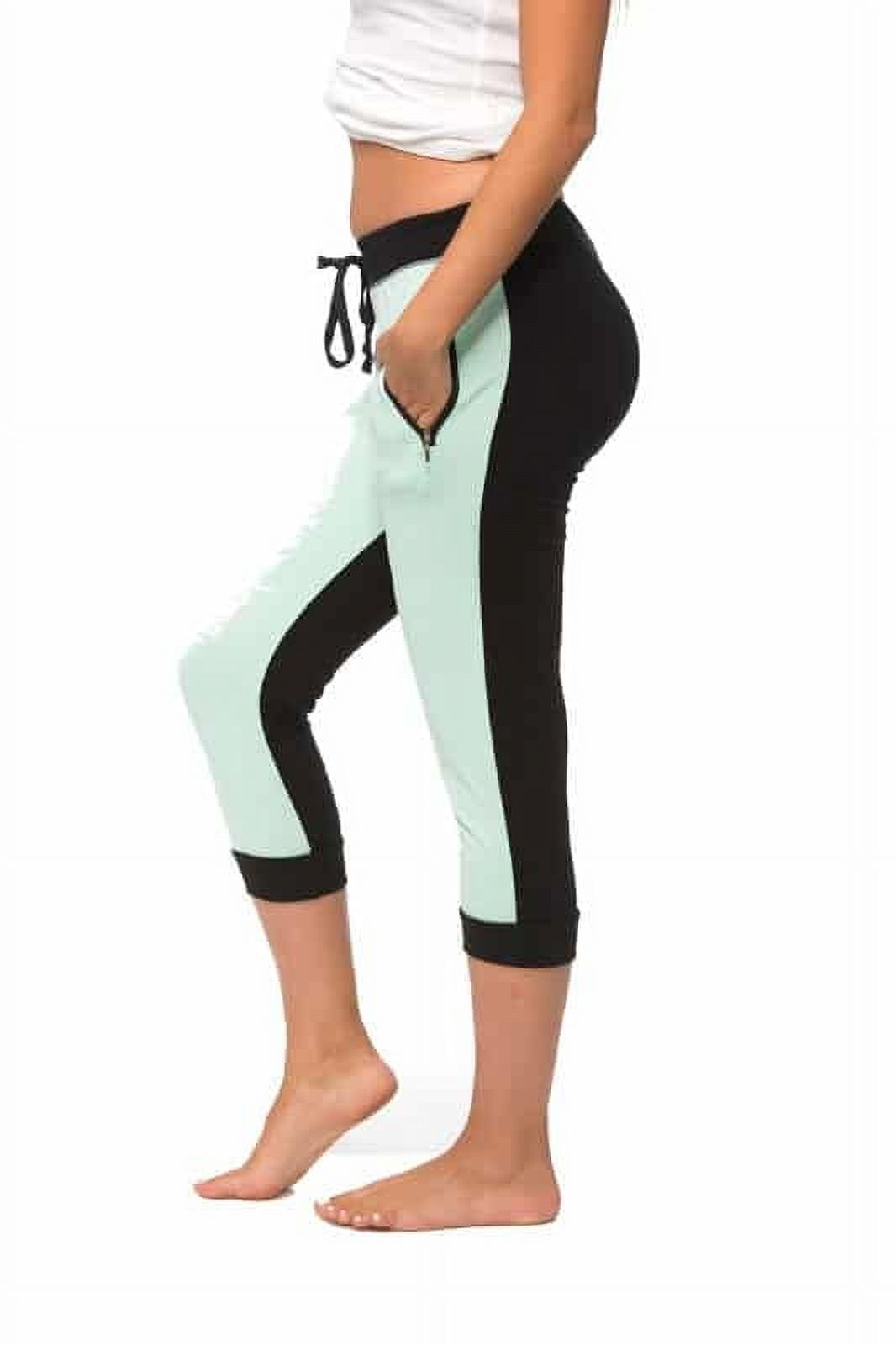 Coco Limon Casual Women s Capri Joggers With Pockets Pink Walmart