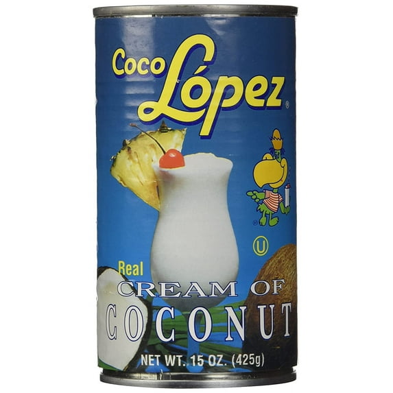 Coco Lopez - Real Cream of Coconut - Metal 15 Ounce Can - Original Fresh Authentic Coconut Cream (6 Pack) 15 Ounce (Pack of 6)