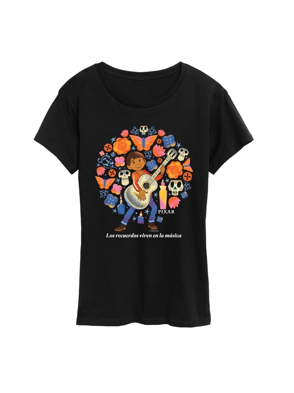 - Los Recuerdos Viven en la Música Women's Short Sleeve Graphic T-Shirt