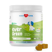 Coco and Luna Grass Burn Spot Chew - 90 Soft Chews - Dog Pee Lawn Spot Saver - Urinary Tract Support, Bladder Support for Dogs, Normal Urine - with Probiotics and Canine Enzyme Blend