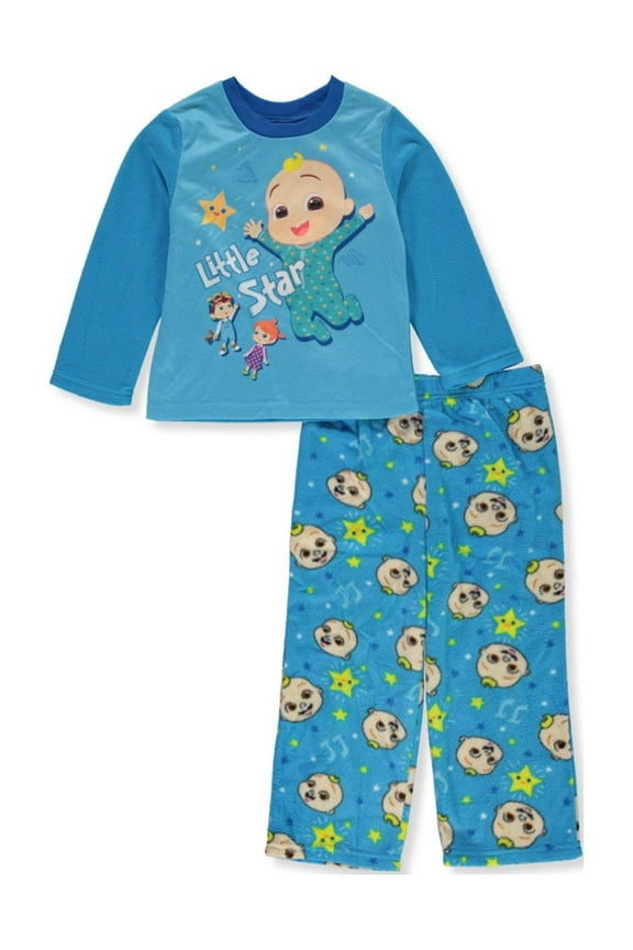 Komar Kids Boys CoComelon Little Star Blue Fleece Toddler Pajamas (4T)