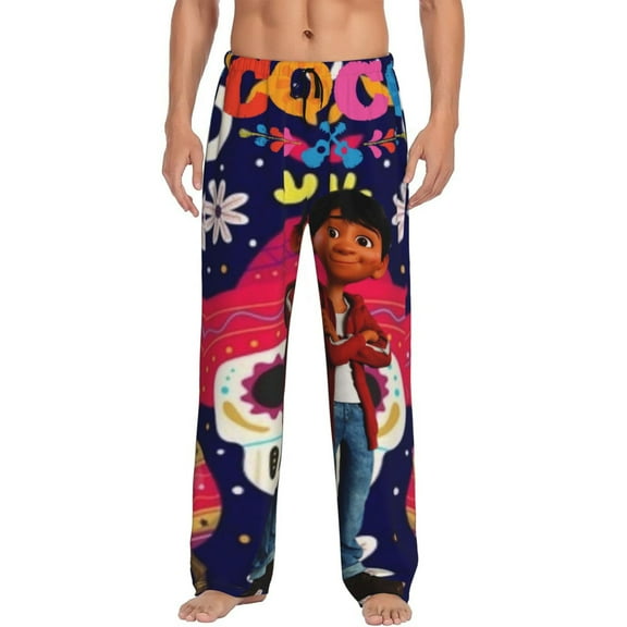 Coco Men's Pajama Pant Soft Comfy Lounge Pj Bottoms Loose Elastic Waistband Adult Sleep Pants with Pockets Drawstring