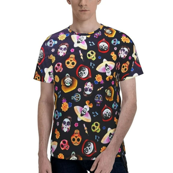 Coco Men's T Shirts Cartoon Graphic Short Sleeve Tees Novelty Casual Unisex Adults Tee Shirt Tops